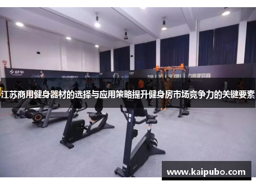 江苏商用健身器材的选择与应用策略提升健身房市场竞争力的关键要素